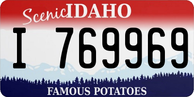 ID license plate I769969