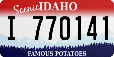 ID license plate I770141