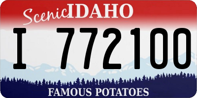 ID license plate I772100