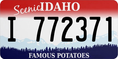 ID license plate I772371