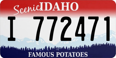 ID license plate I772471