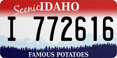 ID license plate I772616