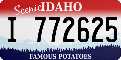 ID license plate I772625