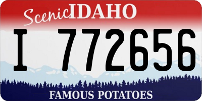 ID license plate I772656