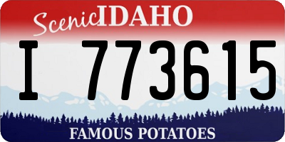 ID license plate I773615