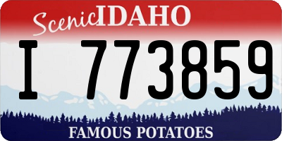 ID license plate I773859