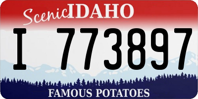 ID license plate I773897