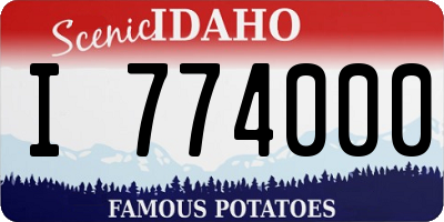 ID license plate I774000