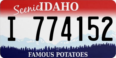 ID license plate I774152