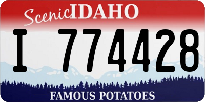 ID license plate I774428