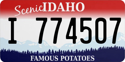 ID license plate I774507