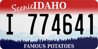 ID license plate I774641