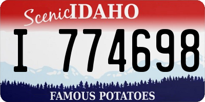 ID license plate I774698