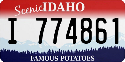 ID license plate I774861
