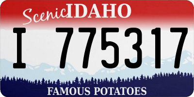 ID license plate I775317