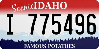 ID license plate I775496