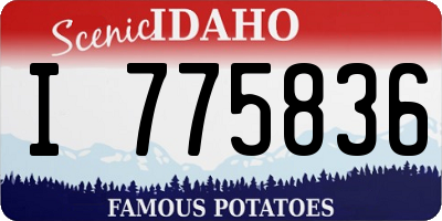 ID license plate I775836