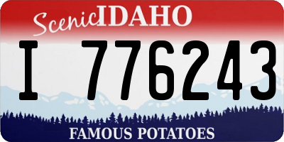 ID license plate I776243