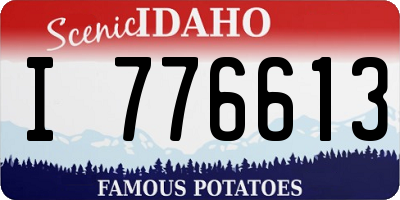 ID license plate I776613