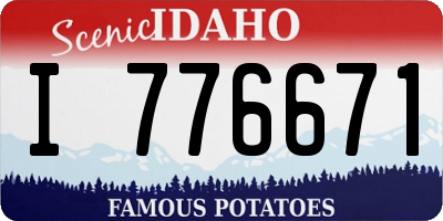 ID license plate I776671