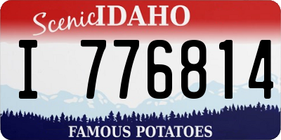 ID license plate I776814