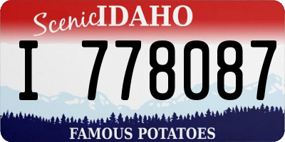 ID license plate I778087