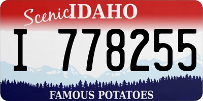 ID license plate I778255
