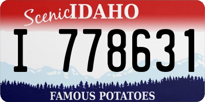 ID license plate I778631