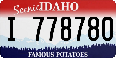 ID license plate I778780