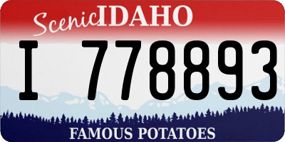 ID license plate I778893