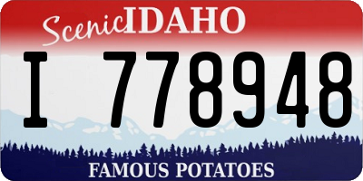 ID license plate I778948