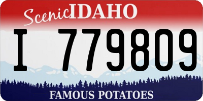 ID license plate I779809