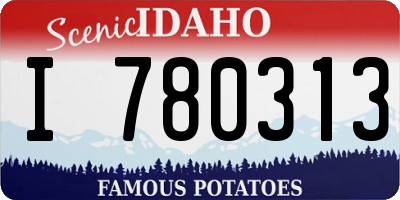 ID license plate I780313