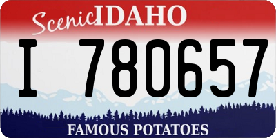 ID license plate I780657