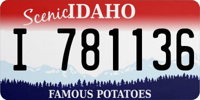 ID license plate I781136