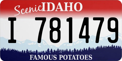 ID license plate I781479