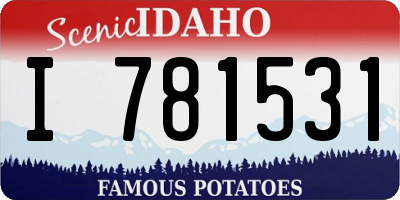 ID license plate I781531