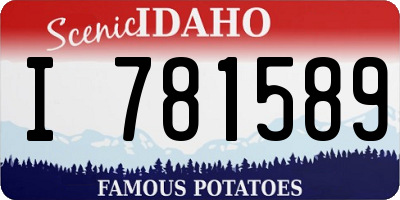 ID license plate I781589