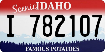 ID license plate I782107