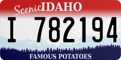 ID license plate I782194