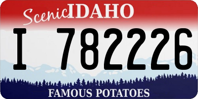 ID license plate I782226