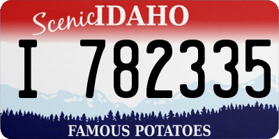 ID license plate I782335