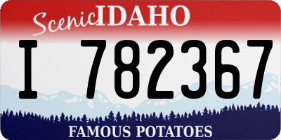 ID license plate I782367