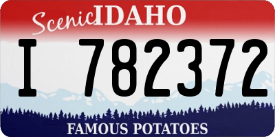 ID license plate I782372