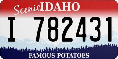 ID license plate I782431