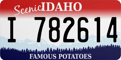 ID license plate I782614
