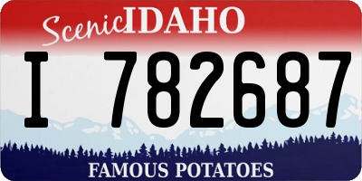 ID license plate I782687