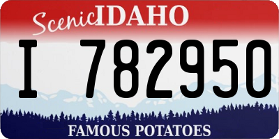 ID license plate I782950