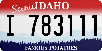 ID license plate I783111