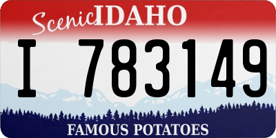 ID license plate I783149